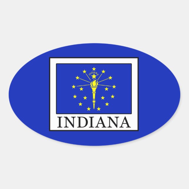 Sticker Ovale Indiana (Devant)