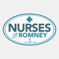Infirmières Pour Mitt Romney 2012 (Autocollant Ova
