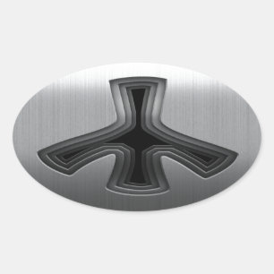 Sticker Ovale Inoxydable