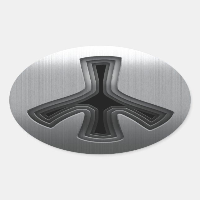 Sticker Ovale Inoxydable (Devant)