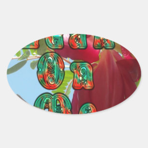 Sticker Ovale Inspiration Lean On Me Floral Skyward Art Imprimer