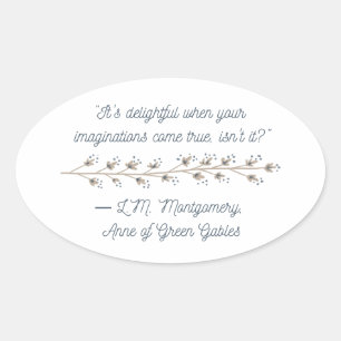 Sticker ovale inspiré par Anne of Green Gables