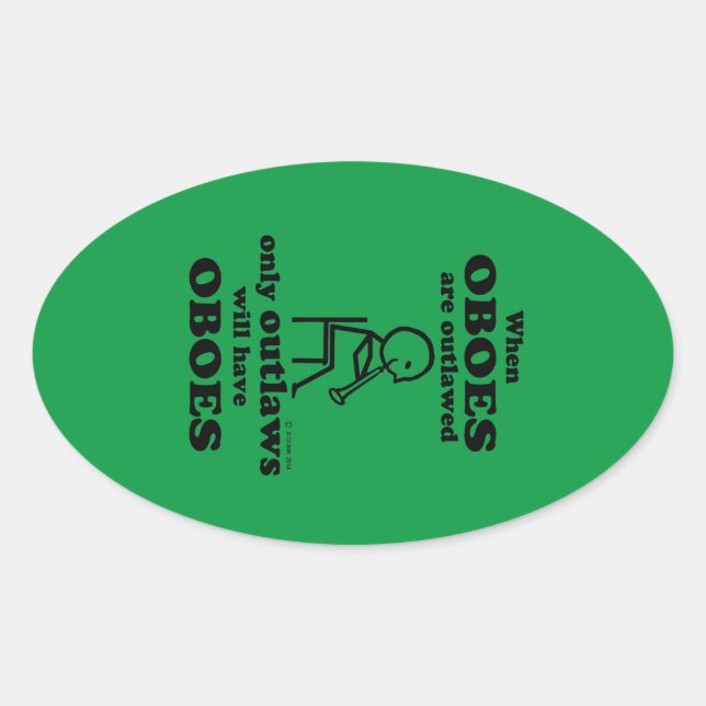 Sticker ovale interdit par les boes (Devant)