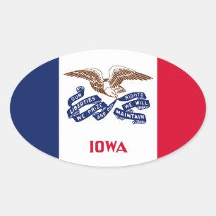 Sticker Ovale Iowa