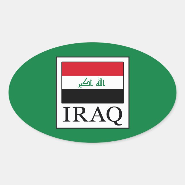 Sticker Ovale Irak (Devant)