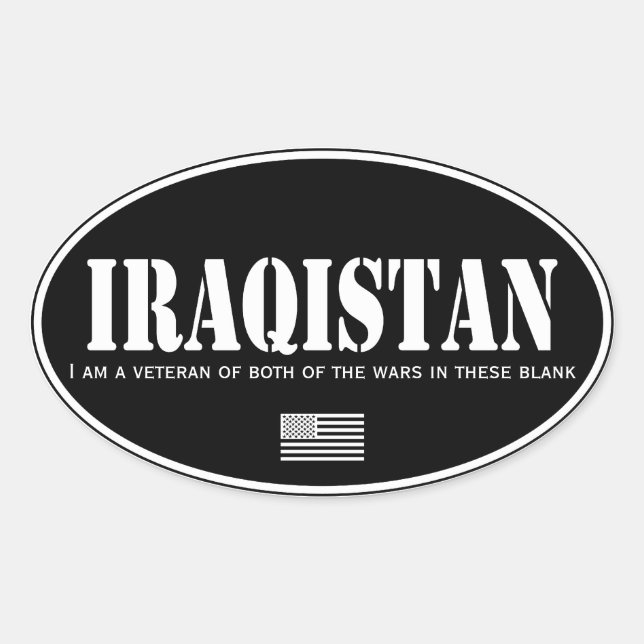 Sticker Ovale Iraq (Devant)