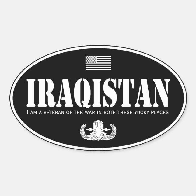 Sticker Ovale Iraqistan EOD (Devant)