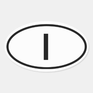 Sticker Ovale Italie "I"