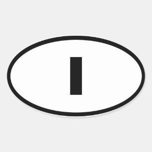 Sticker Ovale Italie - I - Europe