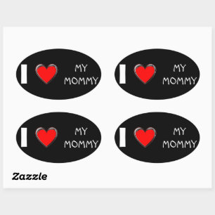 STICKER OVALE J'ADORE MON "COEUR ART"