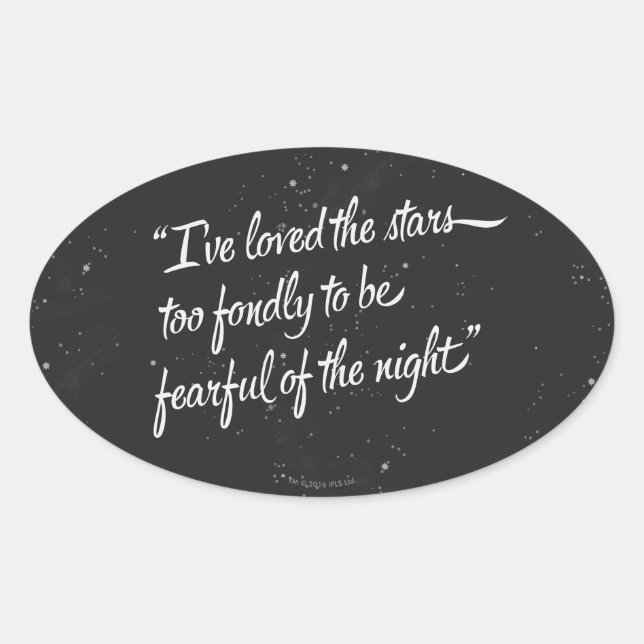 Sticker Ovale J'Ai Aimé Les Étoiles (Devant)