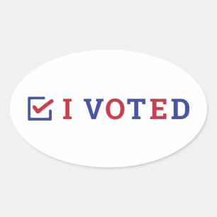 STICKER OVALE J'AI VOTÉ
