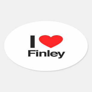 Sticker Ovale j'aime finley