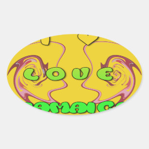 Sticker Ovale J'aime la Jamaïque