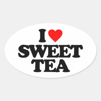 STICKER OVALE J'AIME LE THÉ DOUX