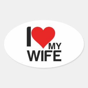 STICKER OVALE J'AIME MA FEMME