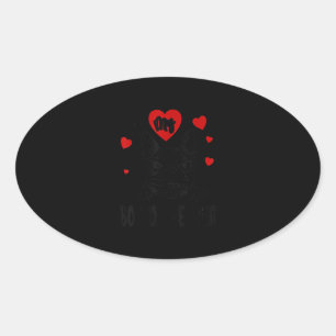 Sticker Ovale J'Aime Mes Cadeaux Boston Terrier Pour Les Amoureu