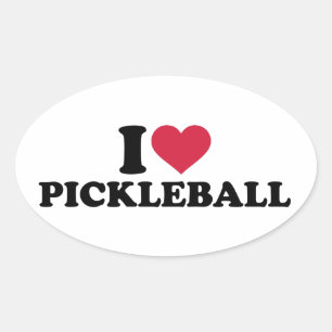 Sticker Ovale J'aime Pickleball