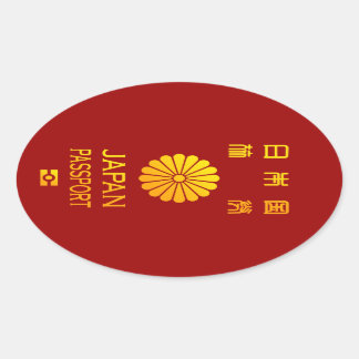 Sticker Ovale japan passport