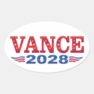 Sticker Ovale JD Vance President 2028 (bs)