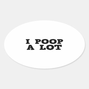 Sticker Ovale Je Pose Beaucoup