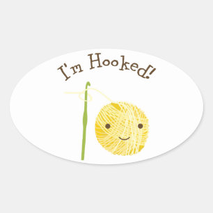 Sticker Ovale Je suis accro !