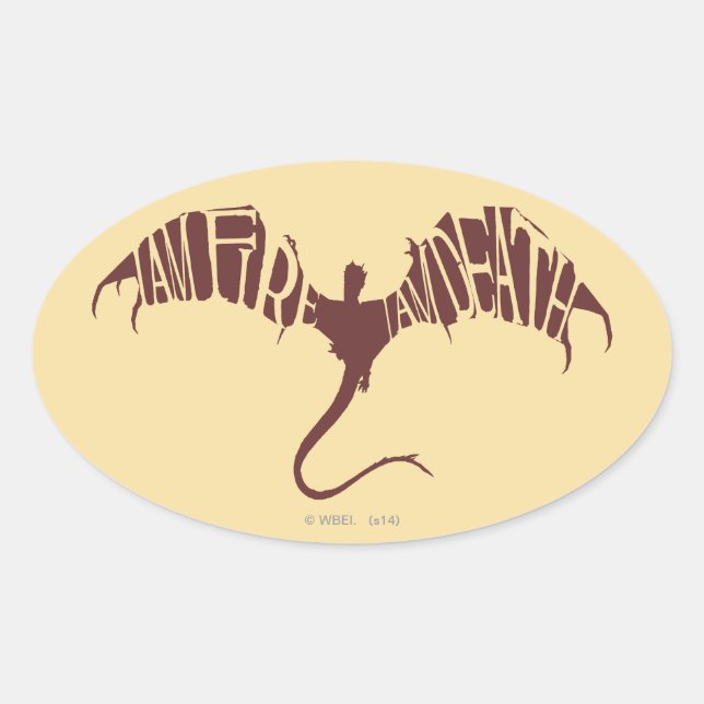 Sticker Ovale Je Suis Feu Je Suis Mort - Graphique (Devant)