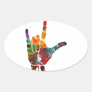 Sticker Ovale Je T'Aime