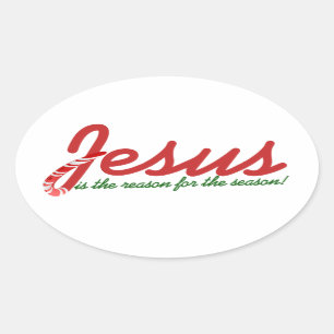 Sticker Ovale Jésus est la raison de la saison