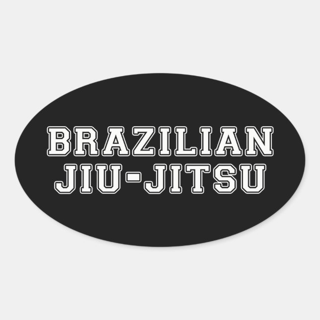 Sticker Ovale Jiu Jitsu (Devant)