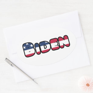 Sticker Ovale Joe Biden soutient l'élection présidentielle améri