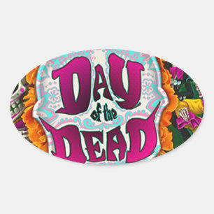 Sticker Ovale Jour des morts