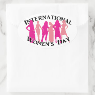 Sticker Ovale Journée internationale de la femme