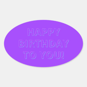 Sticker Ovale Joyeux anniversaire ou Slogan