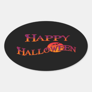 Sticker Ovale Joyeux Halloween