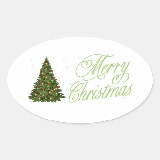 Sticker Ovale Joyeux Noël