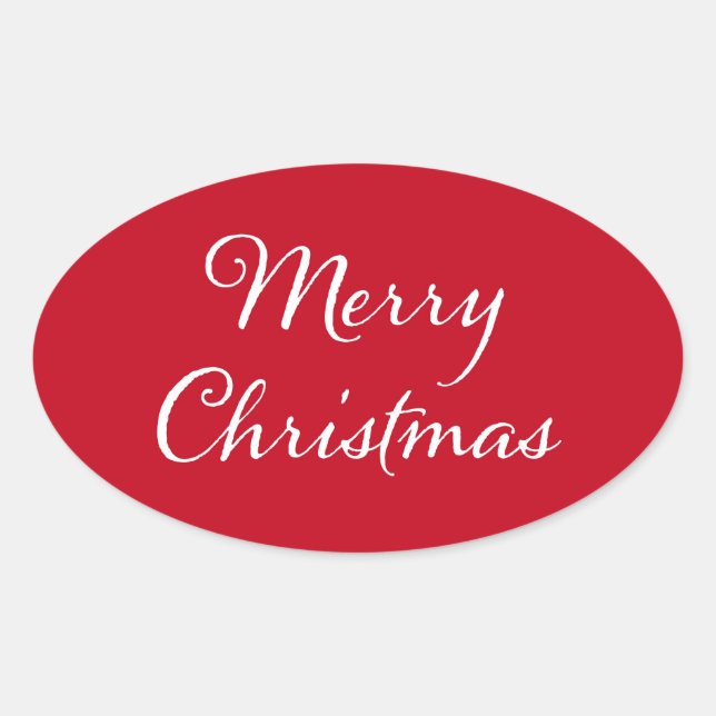 Sticker Ovale Joyeux voeux de Noël (Devant)