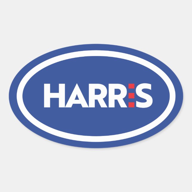 Sticker Ovale Kamala Harris (Devant)