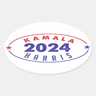 Sticker Ovale Kamala Harris 47e président USA Amérique 2024