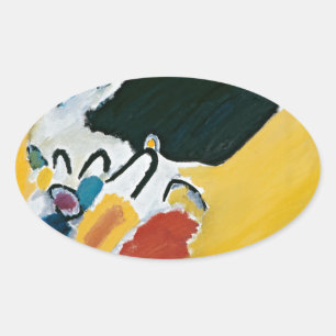 Sticker Ovale Kandinsky Impression III Concert Peinture Abstrait