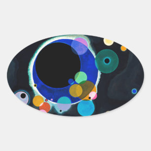 Sticker Ovale Kandinsky Plusieurs cercles Abstraits