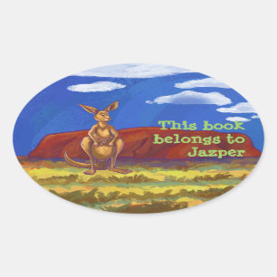 Sticker Ovale Kangaroo