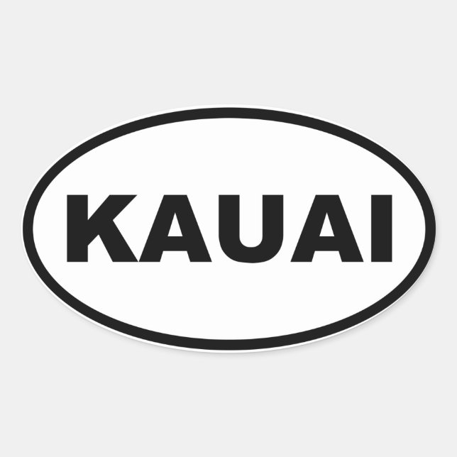 STICKER OVALE KAUAI (Devant)