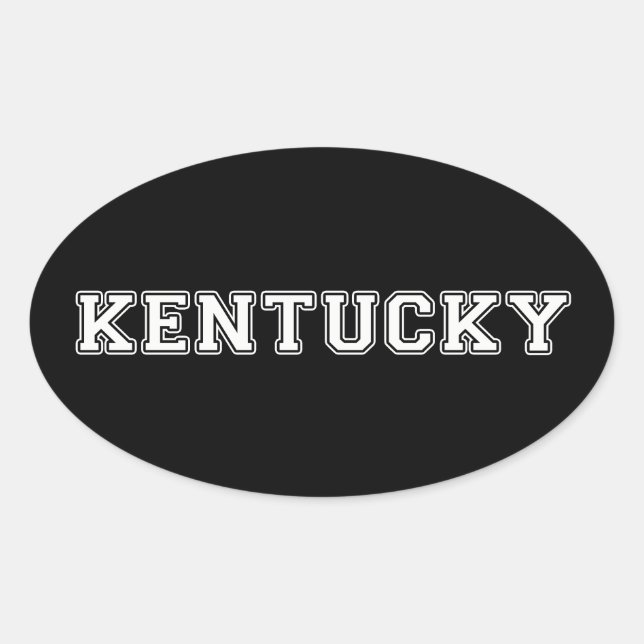 Sticker Ovale Kentucky (Devant)