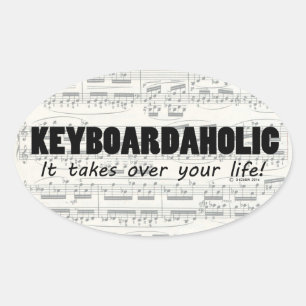 Sticker ovale Keyboardaholic Life