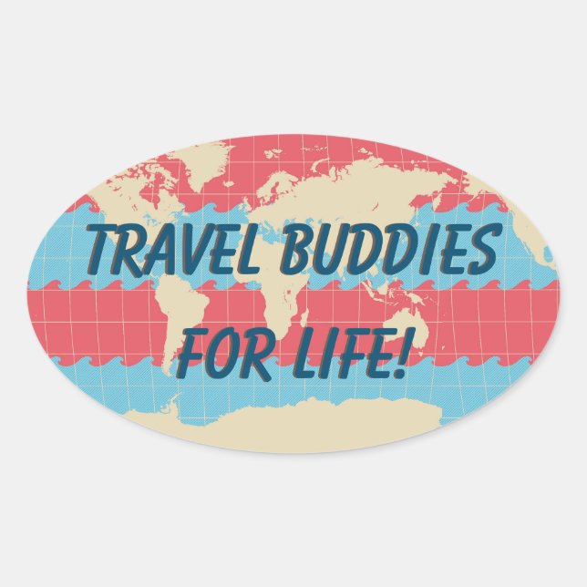 Sticker Ovale Koffer Sticker, couleur (Devant)