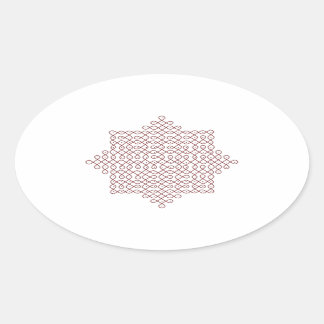 Sticker Ovale Kolam Art#1