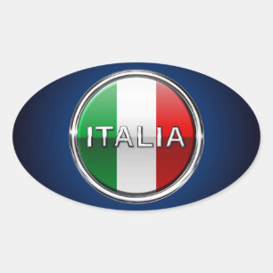 Sticker Ovale La Bandiera