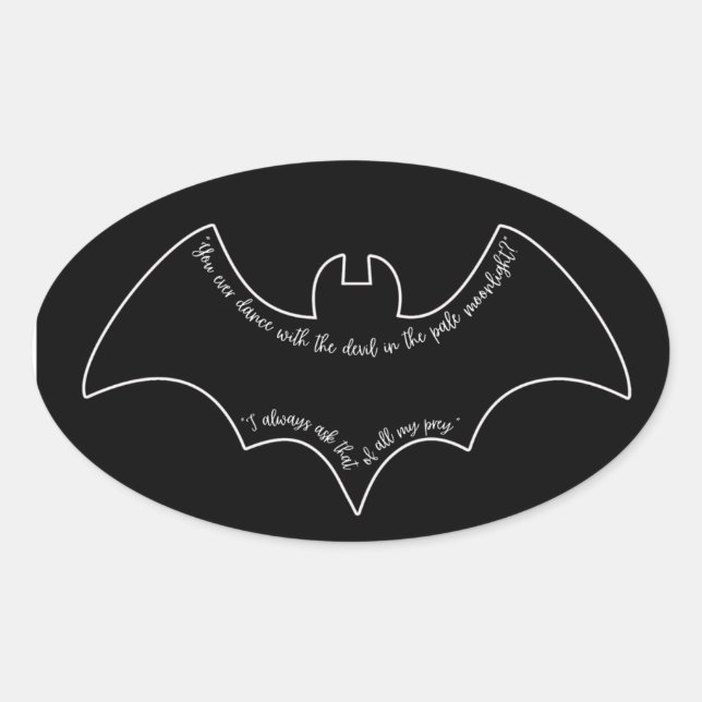 Sticker Ovale La citation de Joker de Batman (1989) (Devant)