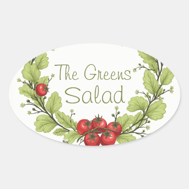 Sticker Ovale La salade des Verts (Devant)